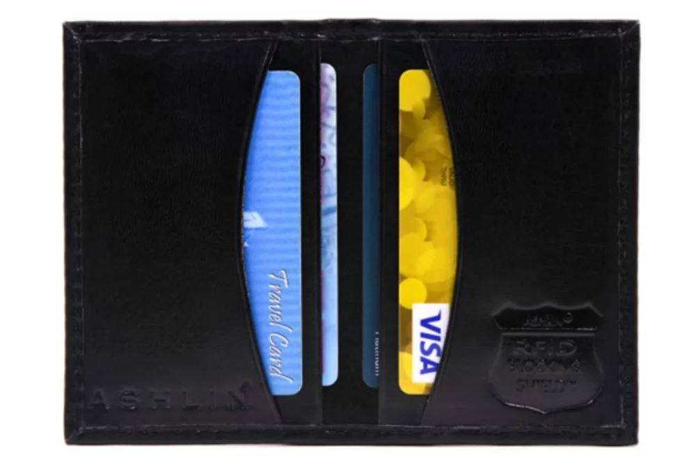 Ashlin® Designer Etienne RFID Blocking Vegan Leather Business Card Holder