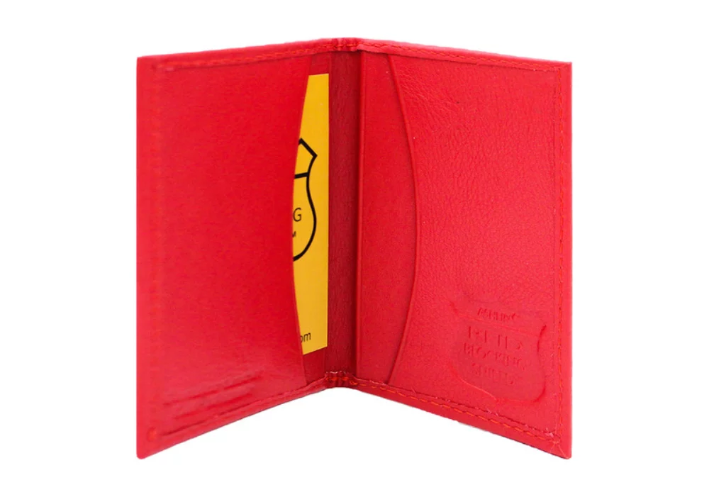 Ashlin® Designer Etienne RFID Blocking Natural Milano Cowhide Leather Business Card Holder