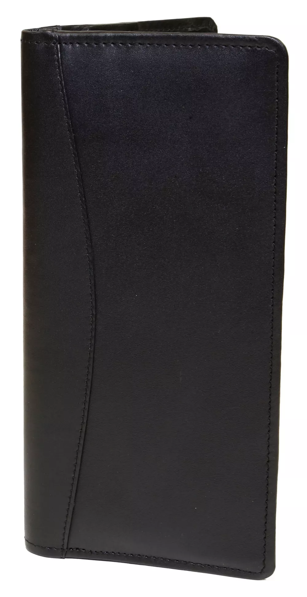 Ashlin® Designer Franck Midnight Black Leather RFID Blocking Premium Ticket Wallet