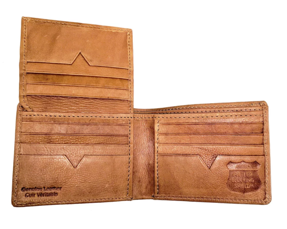 Portefeuille pour homme Ashlin® Designer Dermot avec protection RFID et section rabattable.