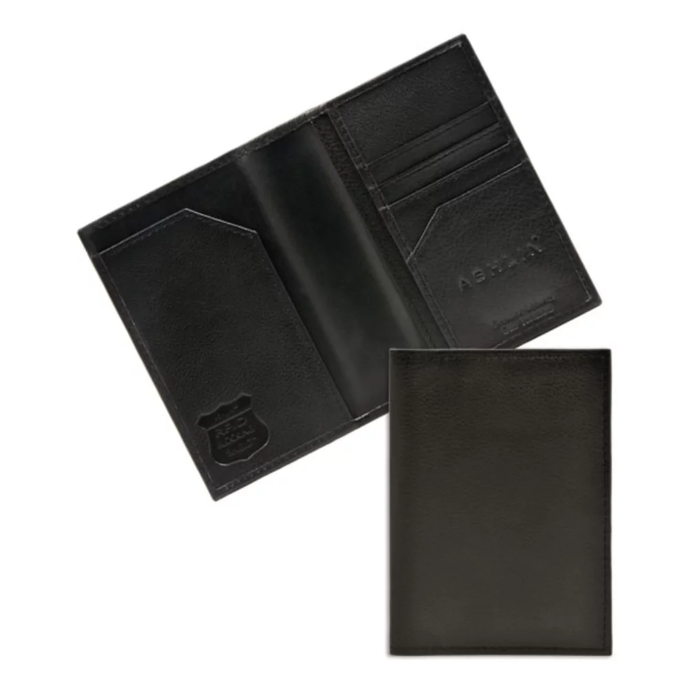 Portefeuille de passeport Ashlin® Designer Amsterdam Midnight Black avec blocage RFID