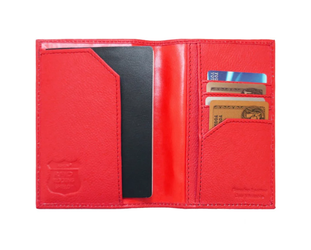 Ashlin® Designer Amsterdam Fire Engine Red RFID Blocking Passport Wallet