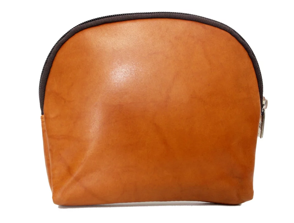 Ashlin® Designer Leannah British Tan Large Cosmetic & Jewellery Bag