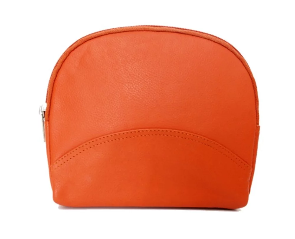 Sac cosmétique et à bijoux de grande taille Ashlin® Designer Leannah Tangerine Orange
