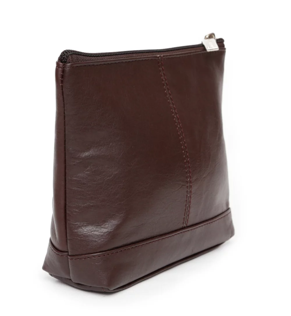 Ashlin® Designer Ryleigh Espresso Brown Mid Sized Cosmetic Beauty Bag