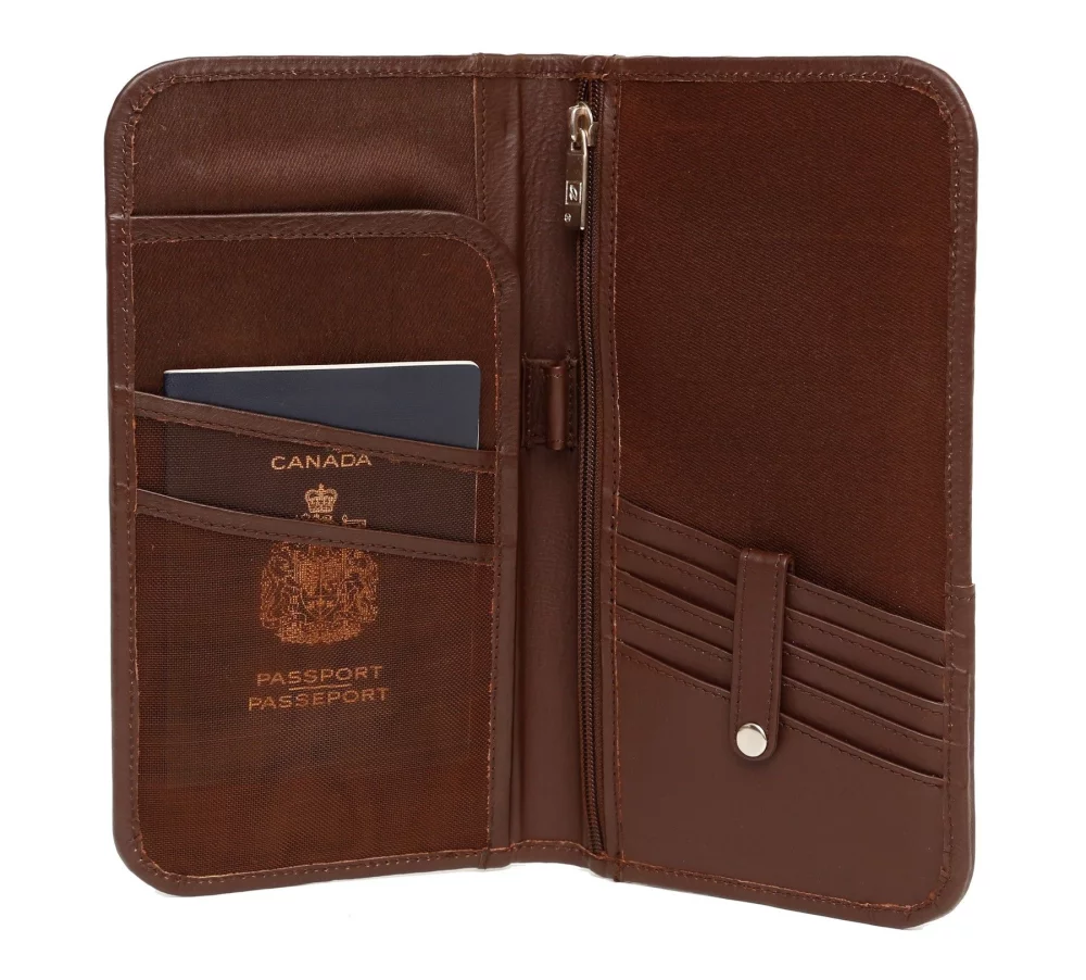 Portefeuille à billets bi-pli Deangelo Espresso Brown de designer Ashlin®