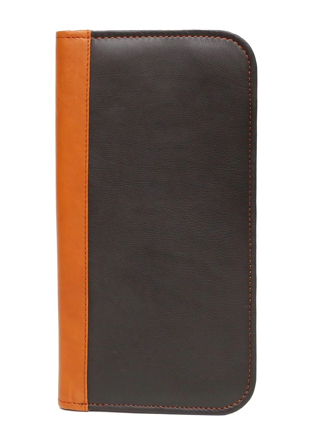 Portefeuille à billets bi-pli Deangelo noir/tan de designer Ashlin®