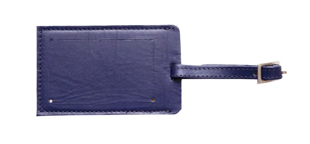 Étiquette de sac de voyage rectangulaire Ashlin® Designer Royal Purple Madrid