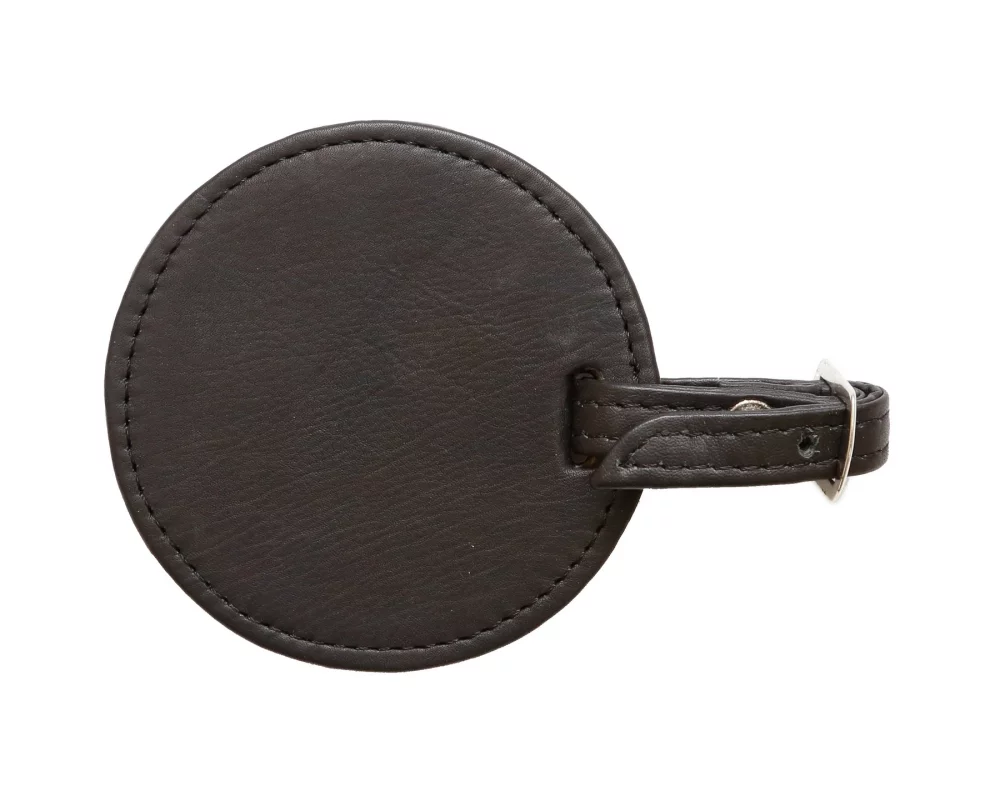 Étiquette de bagage ronde noire minuit Ashlin® Designer Seville de 3 pouces