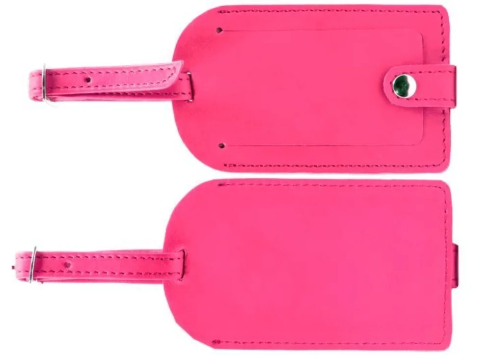 Étiquette de bagage de sécurité Dublin rose fuchsia de designer Ashlin®