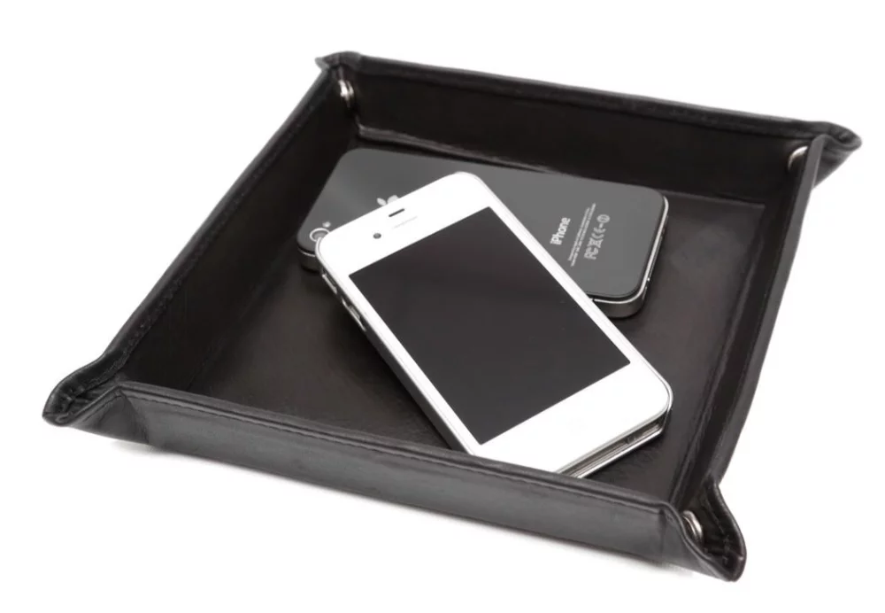 Plateau de rangement pour objets de valeur Ashlin® Designer Edenderry bleu marine (6"x6")