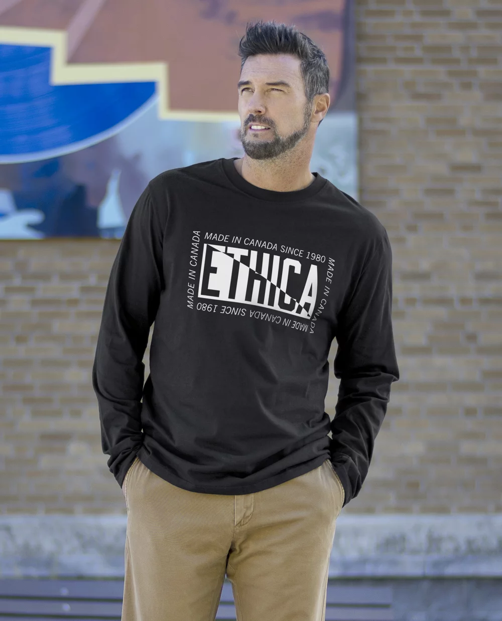 T-shirt à manches longues unisexe Ethica
