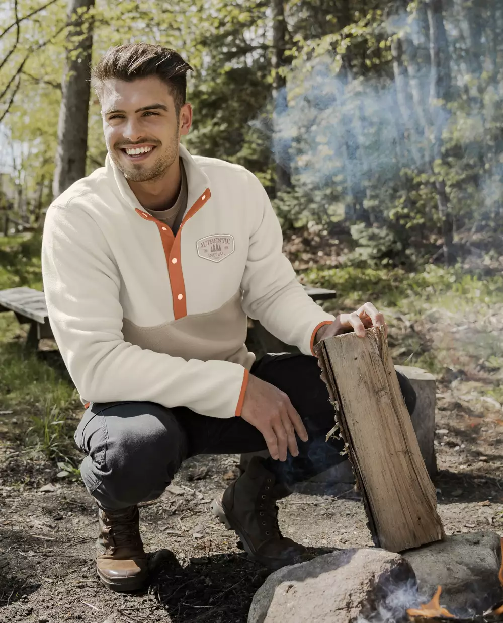 1/4 button-down sweatshirt - Unisex