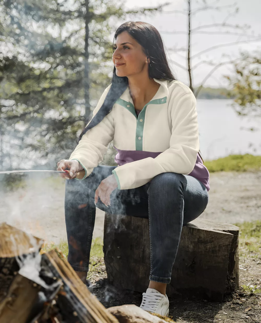 1/4 button-down sweatshirt - Unisex