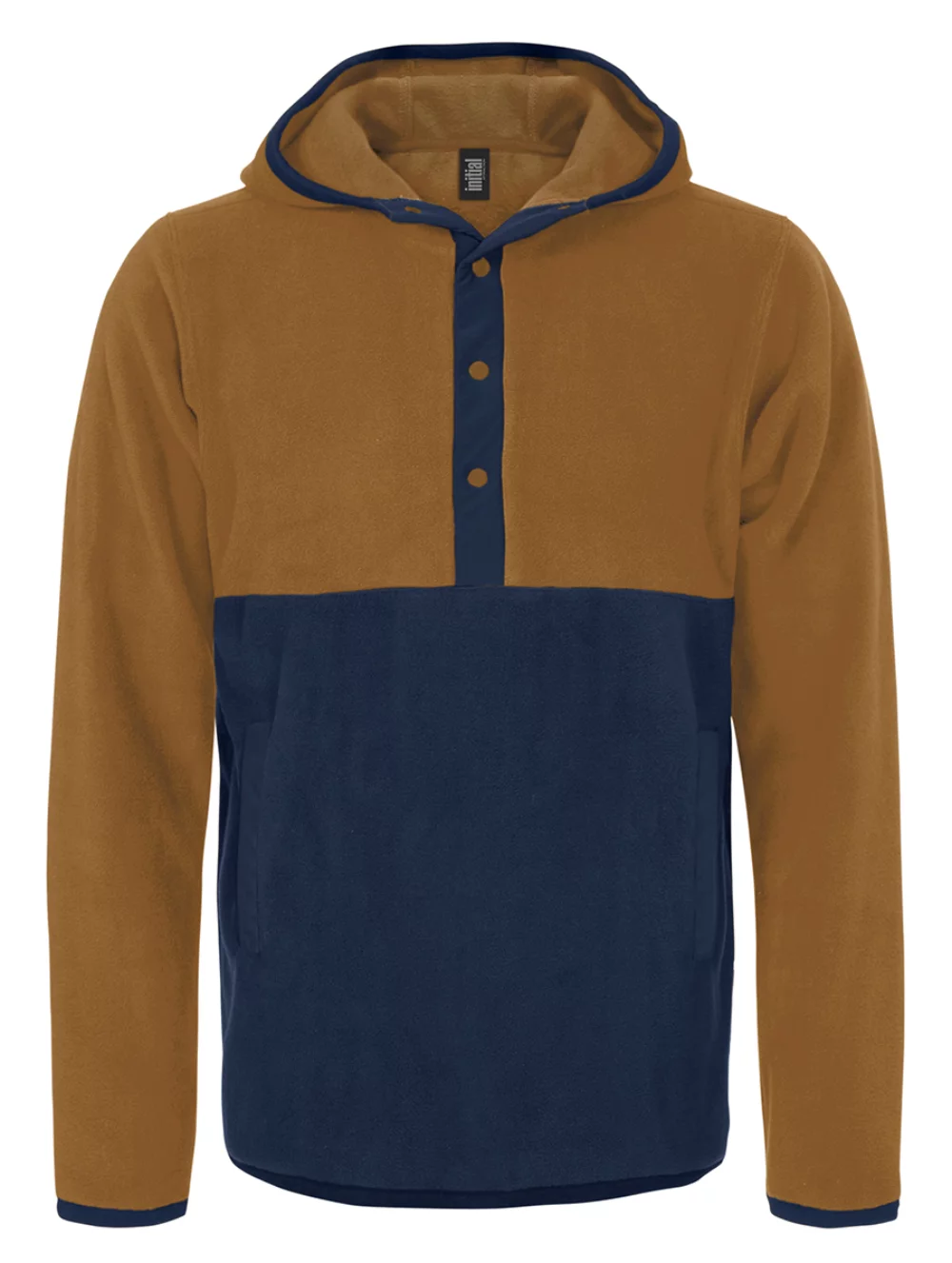 Initial Unisex Hooded 1/4 Button-Down Sweater