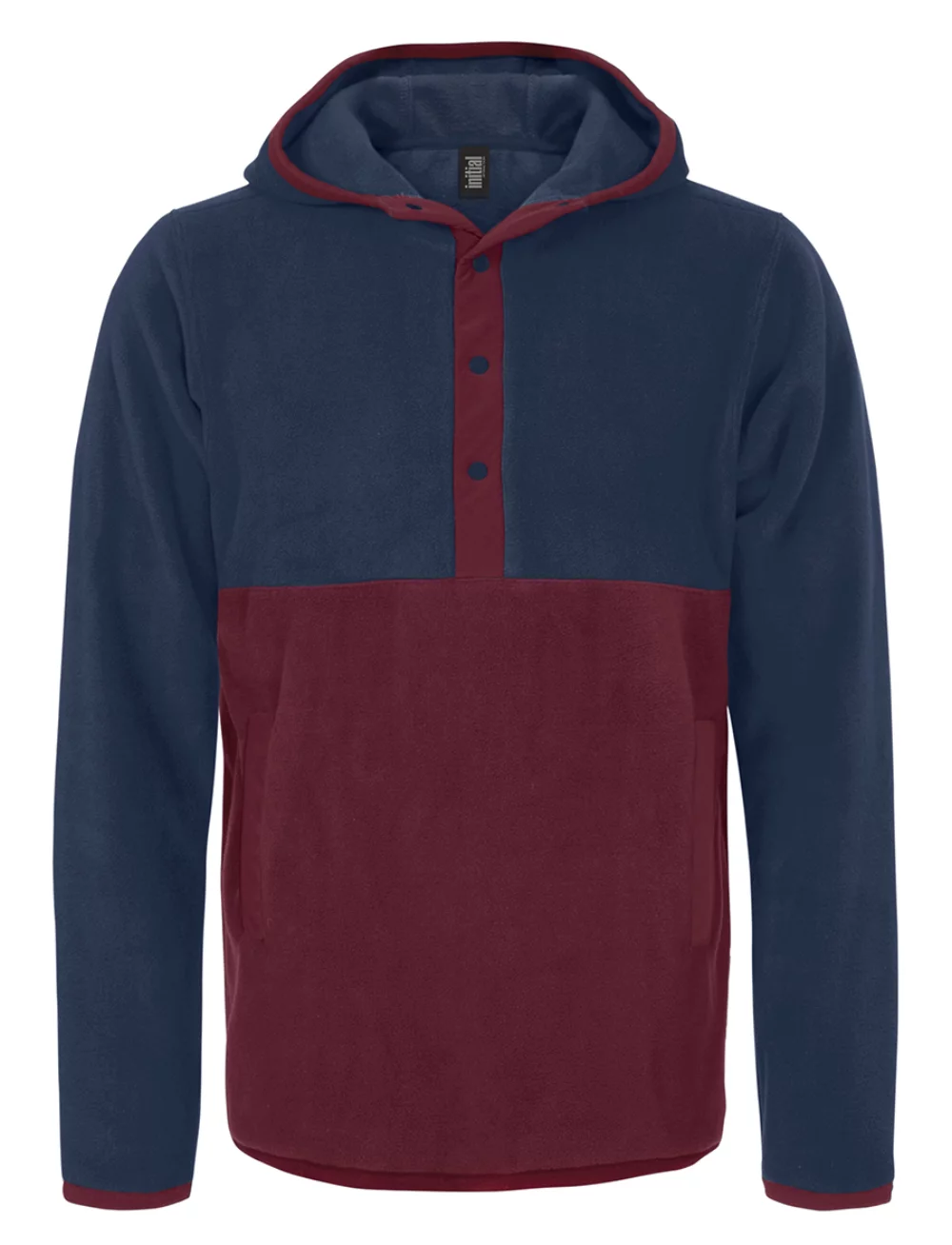 Initial Unisex Hooded 1/4 Button-Down Sweater