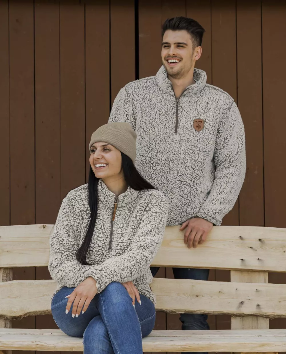 Initial Unisex Quarter-Zip Sweater