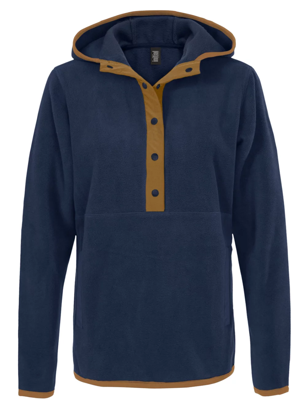 Initial Women Hooded 1/4 Button-Down Sweater