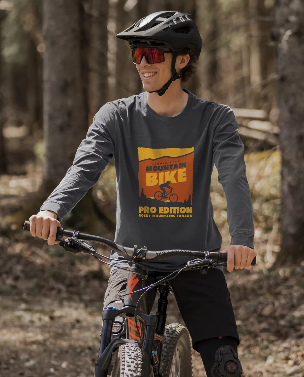Initial Unisex Garment dyed long sleeve t-shirt