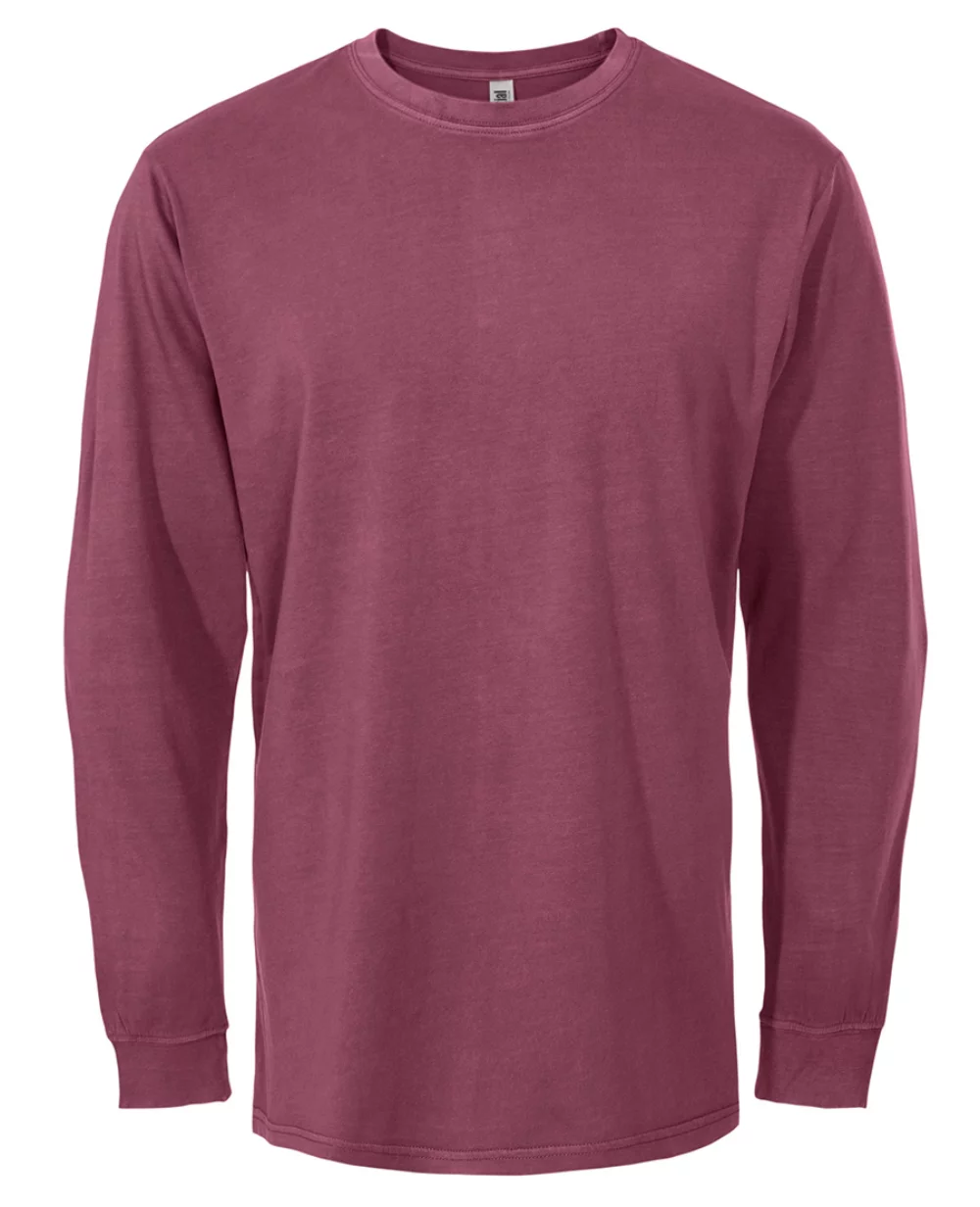 Initial Unisex Garment dyed long sleeve t-shirt