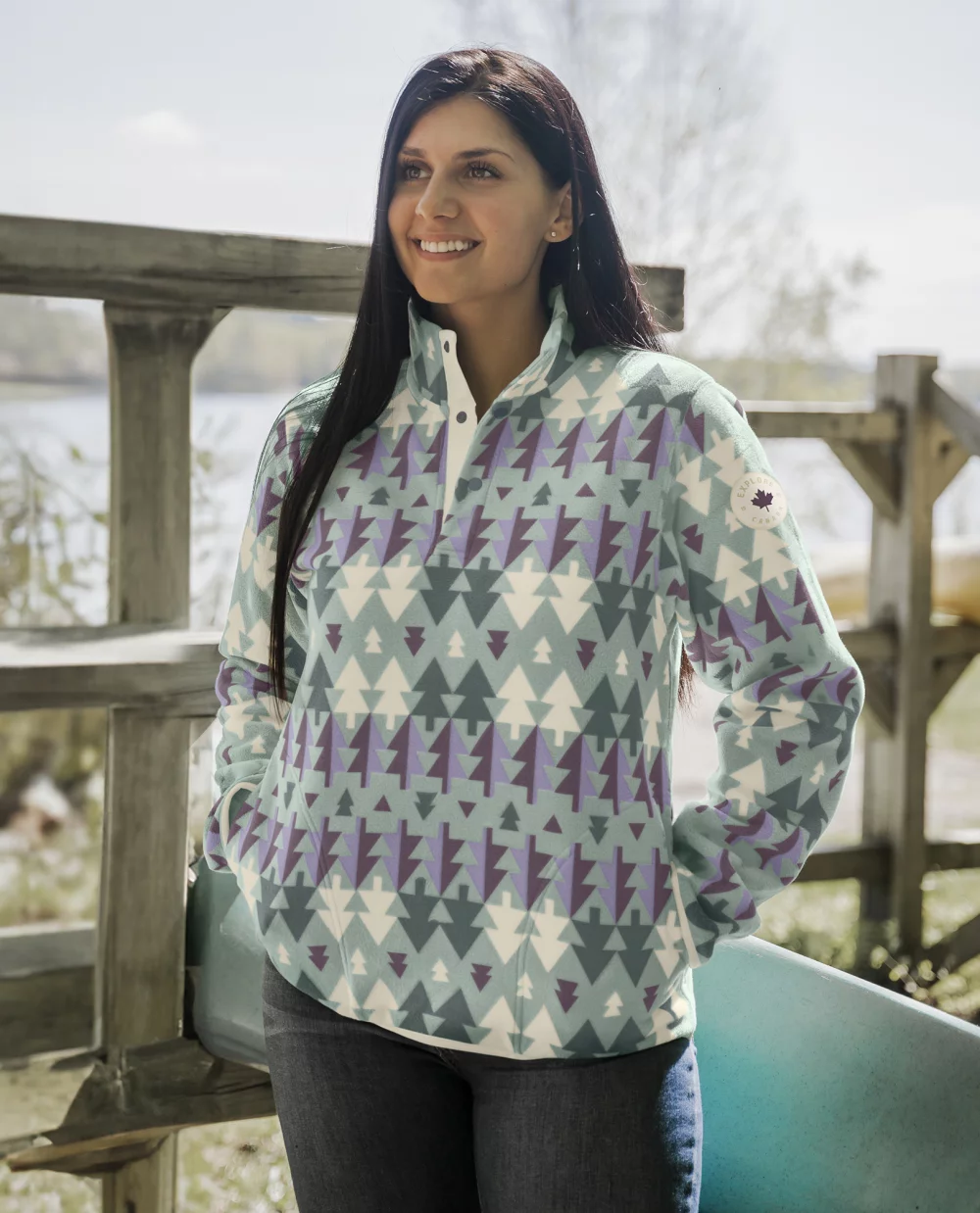 1/4 button-down sweatshirt - Unisex