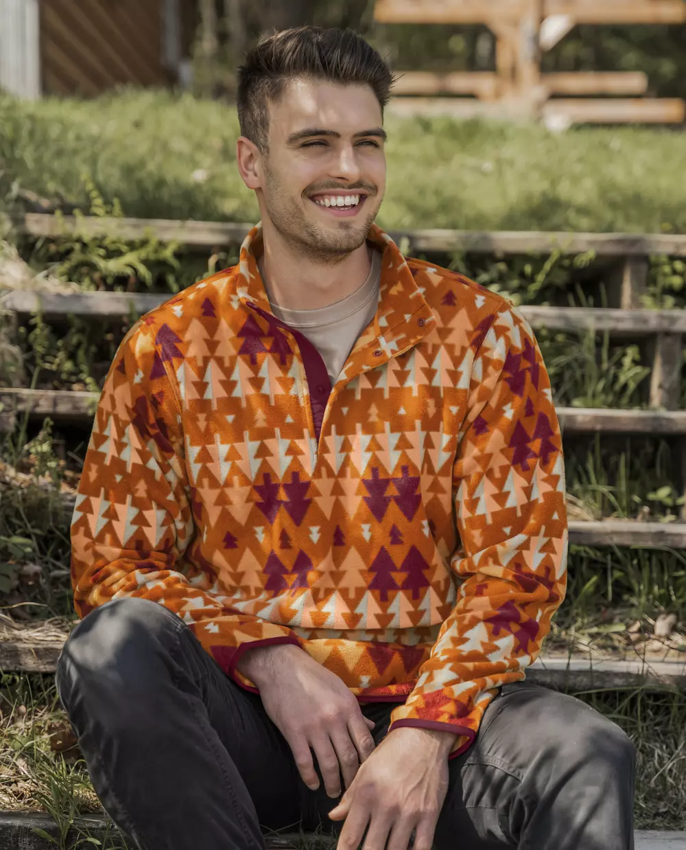 1/4 button-down sweatshirt - Unisex