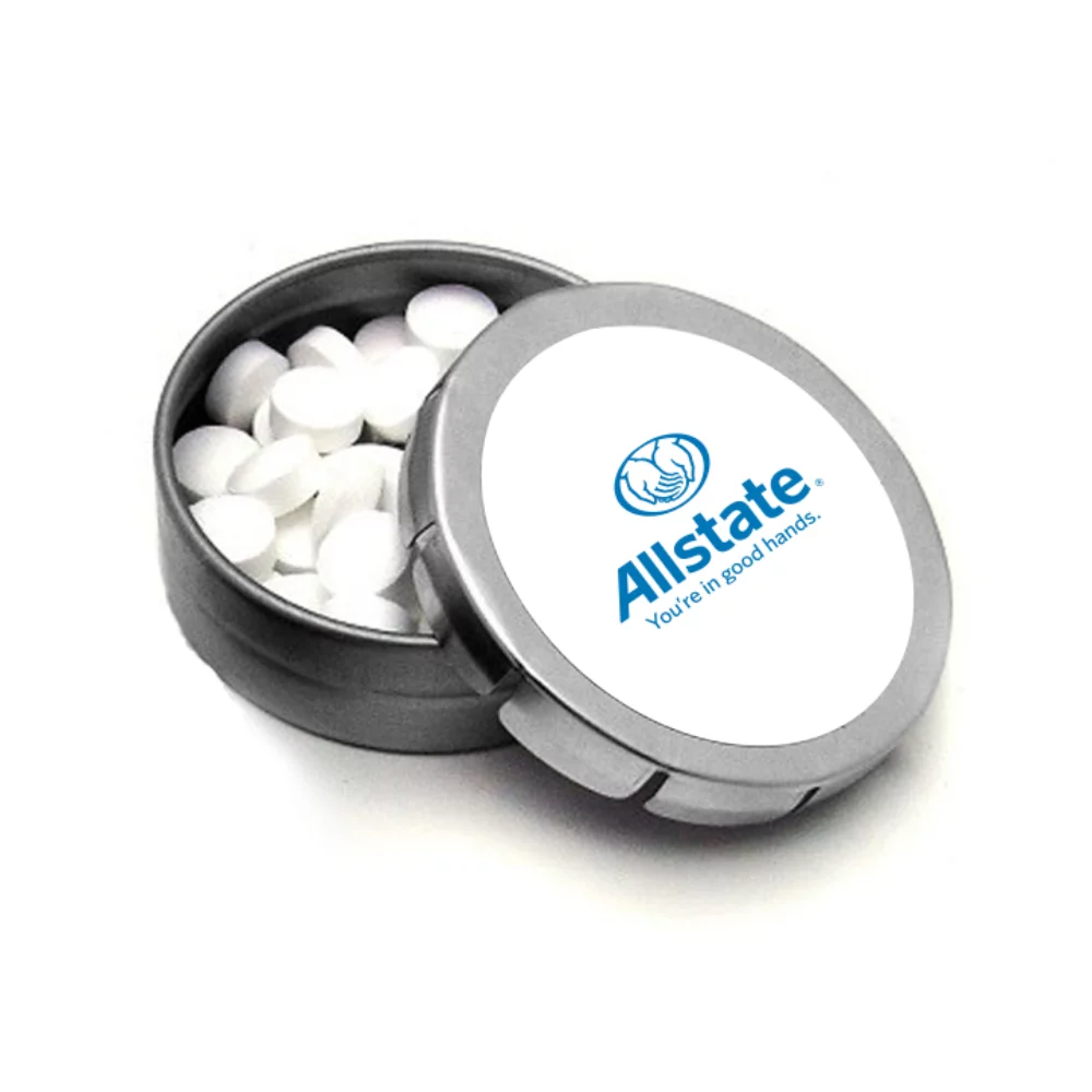 Boîte à menthes à couvercle à pression