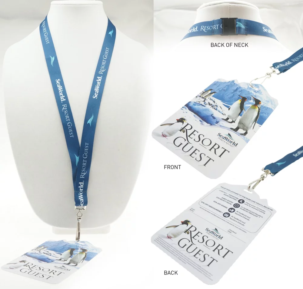 Lanière sublimée numériquement de 3/4" avec crochet en J.