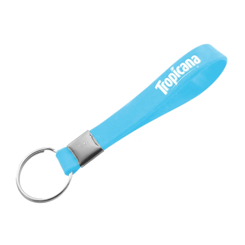 Porte-clés en silicone imprimé
