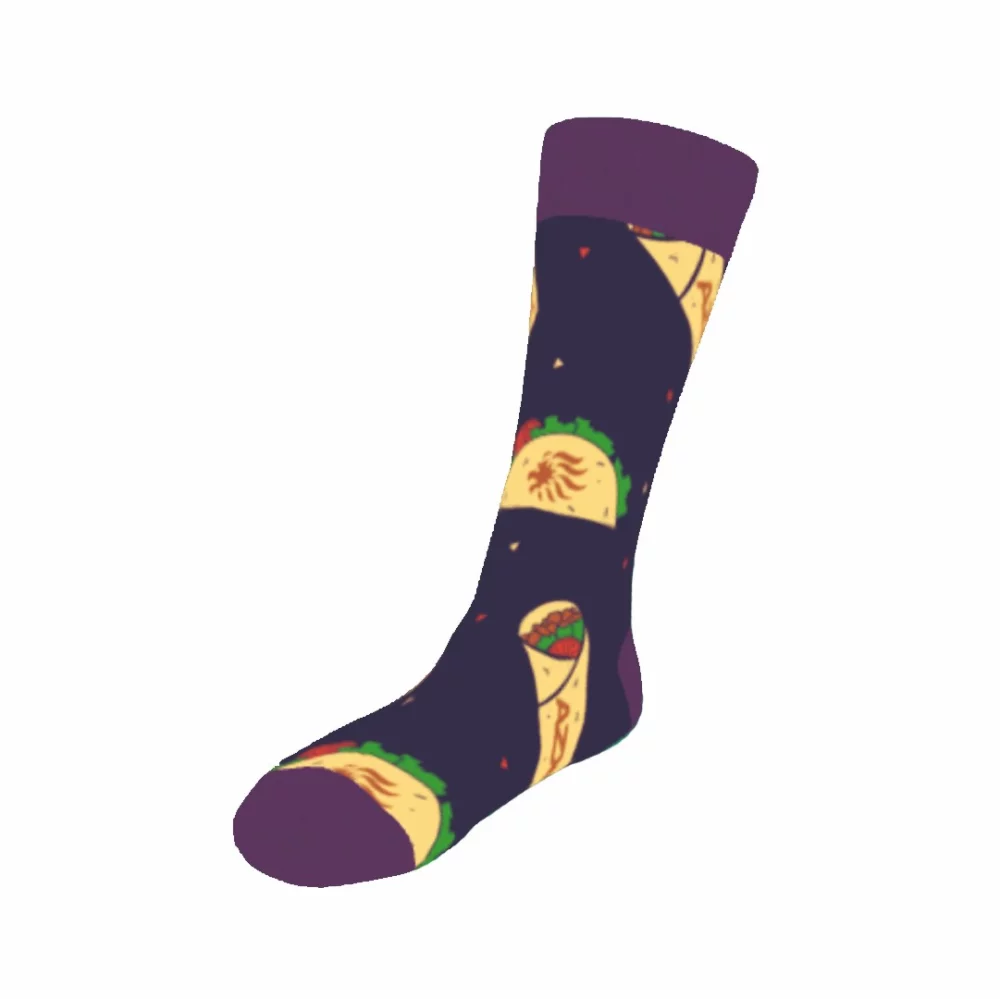 Bamboo PMS-Match Thread Mid-Calf Jacquard Socks