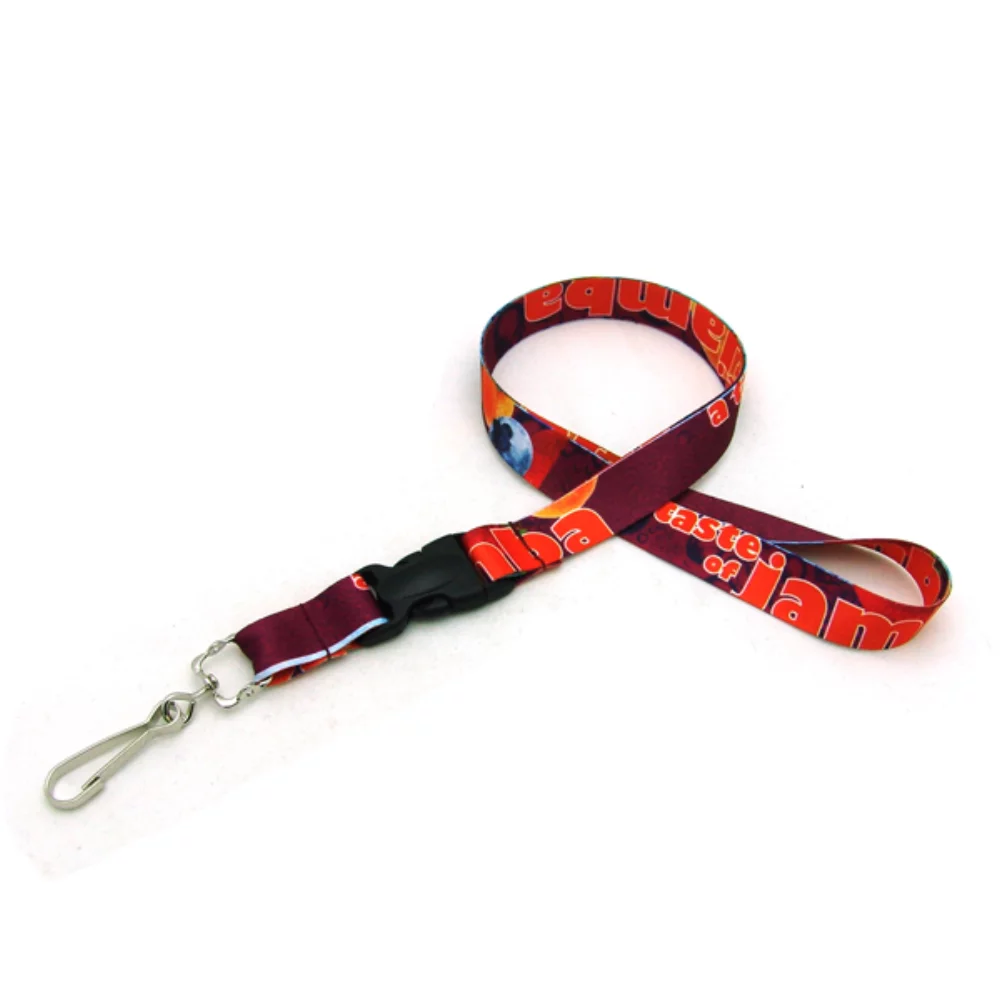 Lanière sublimée numériquement de 3/4" avec boucle détachable