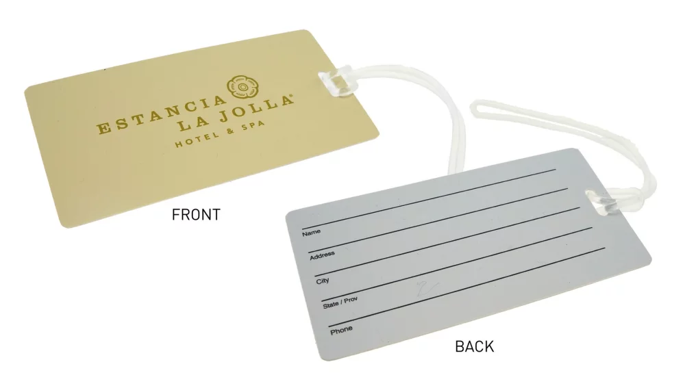 Étiquette de bagage en couleur laminée