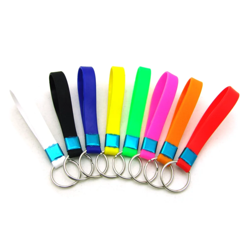 Porte-clés en silicone en relief