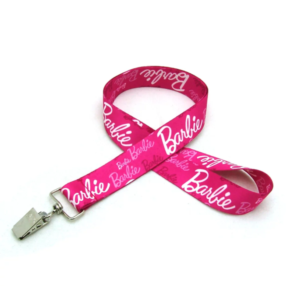1" Digitally Sublimated Lanyard w/ Bulldog Clip