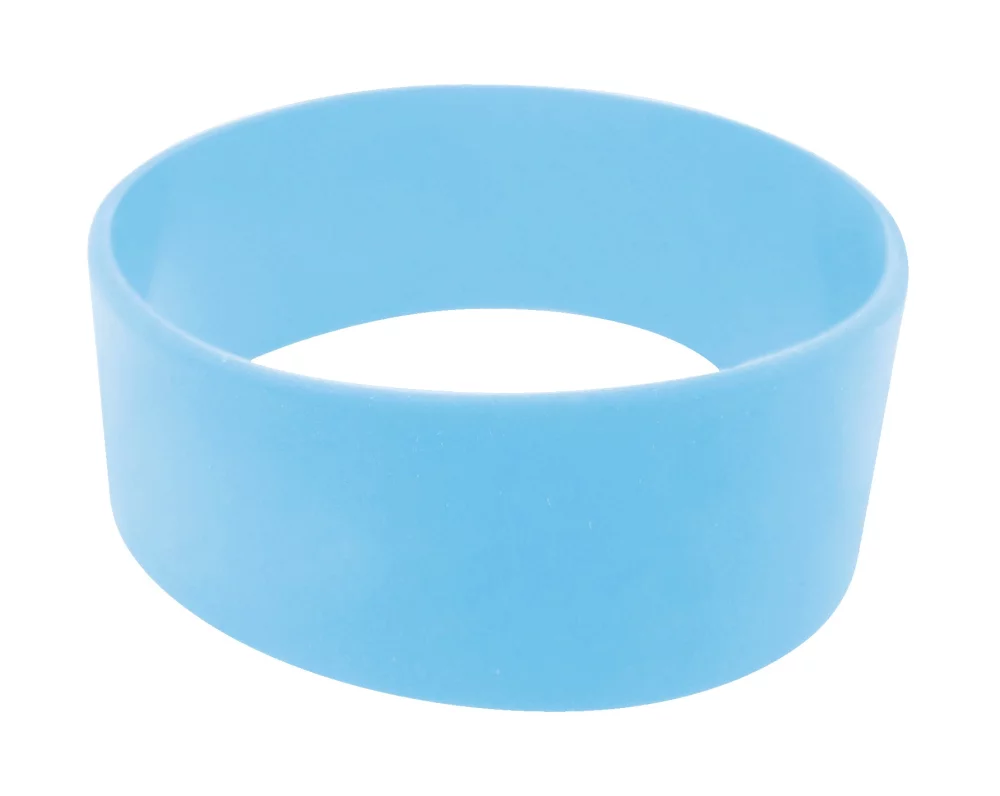 Broad Recycled Silicone Wrist Band w/Printed Logo