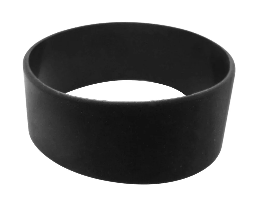 Broad Recycled Silicone Wrist Band w/Printed Logo