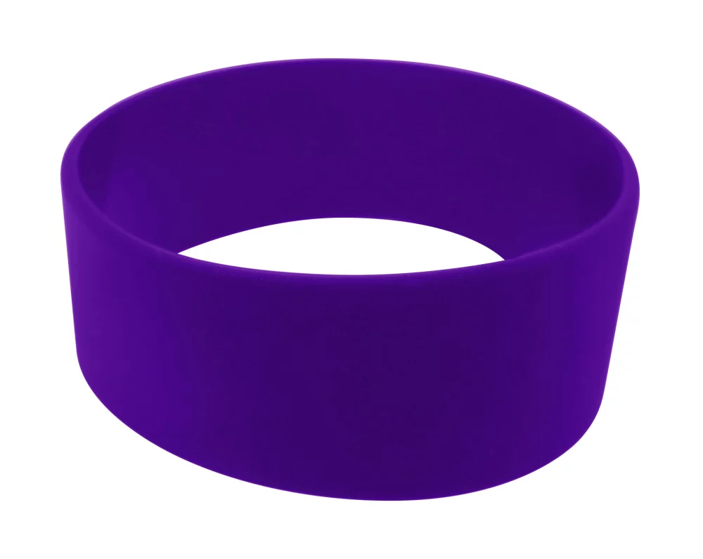Broad Recycled Silicone Wrist Band w/Printed Logo