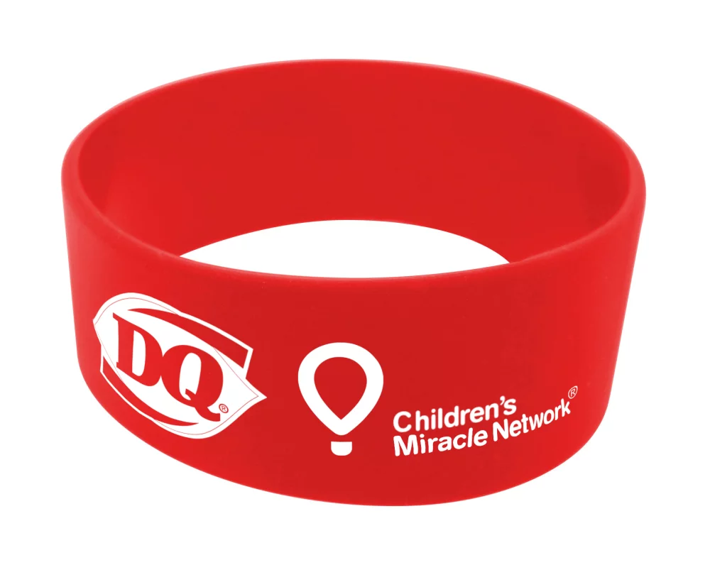 Broad Recycled Silicone Wrist Band w/Printed Logo