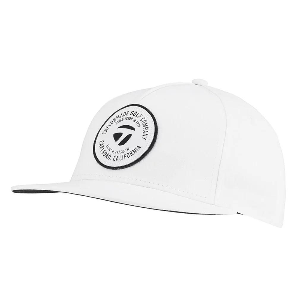 TaylorMade® White 5 Panel Flatbill Hat