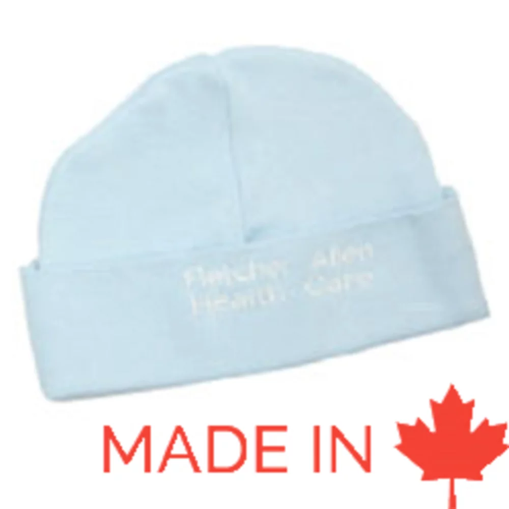 100% Cotton Interlock White Newborn Hat