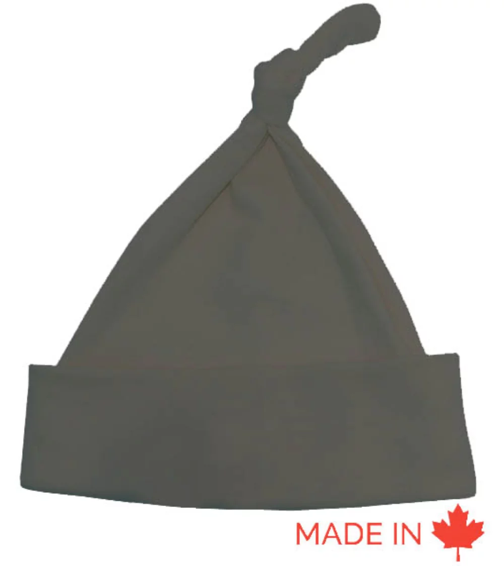 100% Cotton Interlock Black Newborn Hat