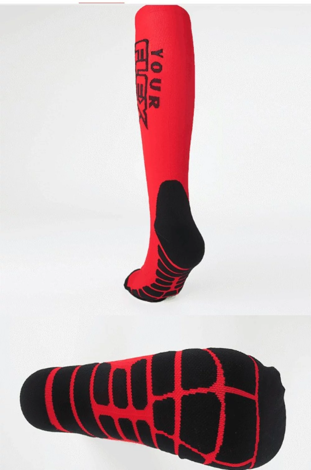 Chaussettes de compression en nylon montantes jusqu'aux genoux
