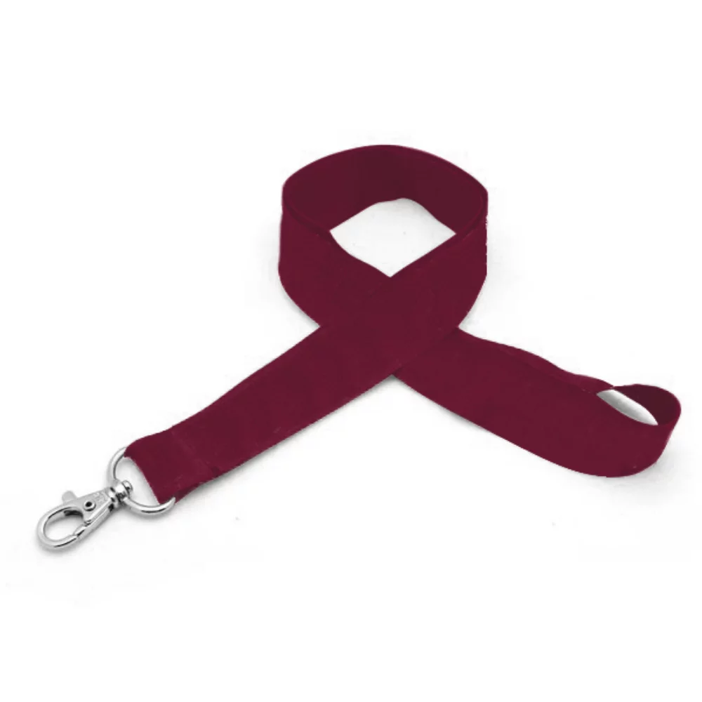 1" Silkscreened Flat Lanyard w/ Deluxe Swivel Hook
