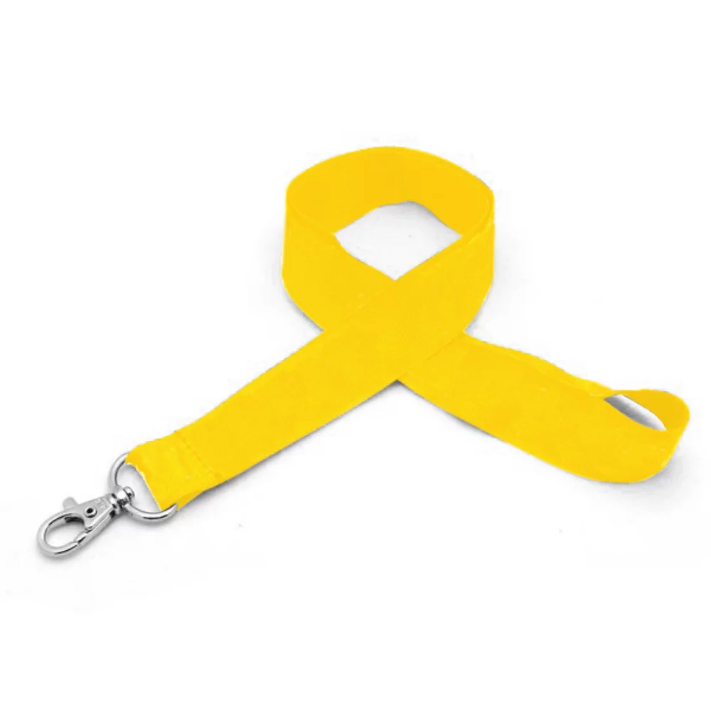 1" Silkscreened Flat Lanyard w/ Deluxe Swivel Hook