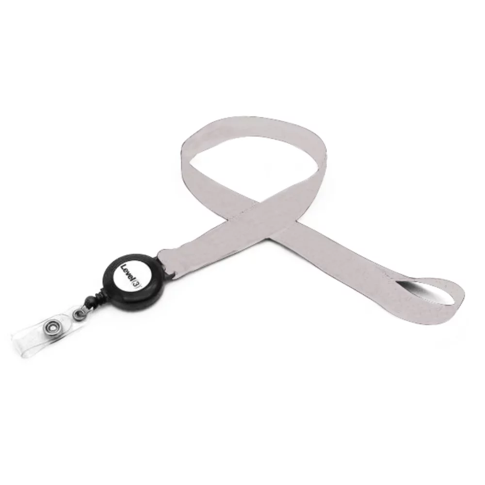 Silkscreened Flat Lanyard w/ Sewn in Badge Reel