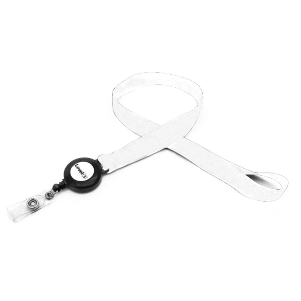 Silkscreened Flat Lanyard w/ Sewn in Badge Reel