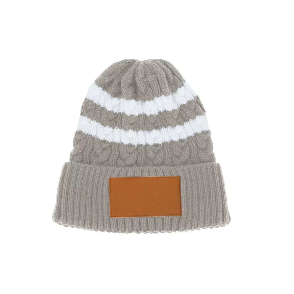 Bonnet en tricot torsadé avec revers/bord retroussé