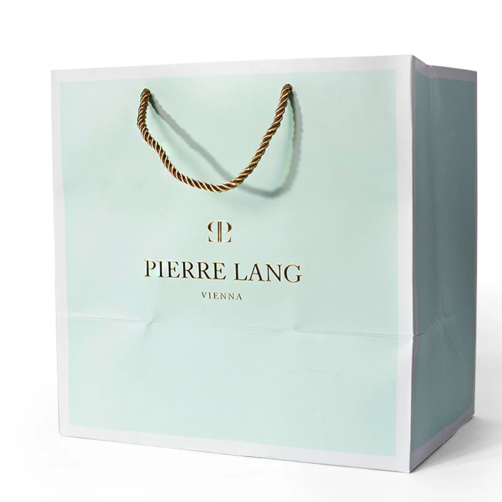 210g C1S paper bag with foil imprint on all sides (16*12*6")