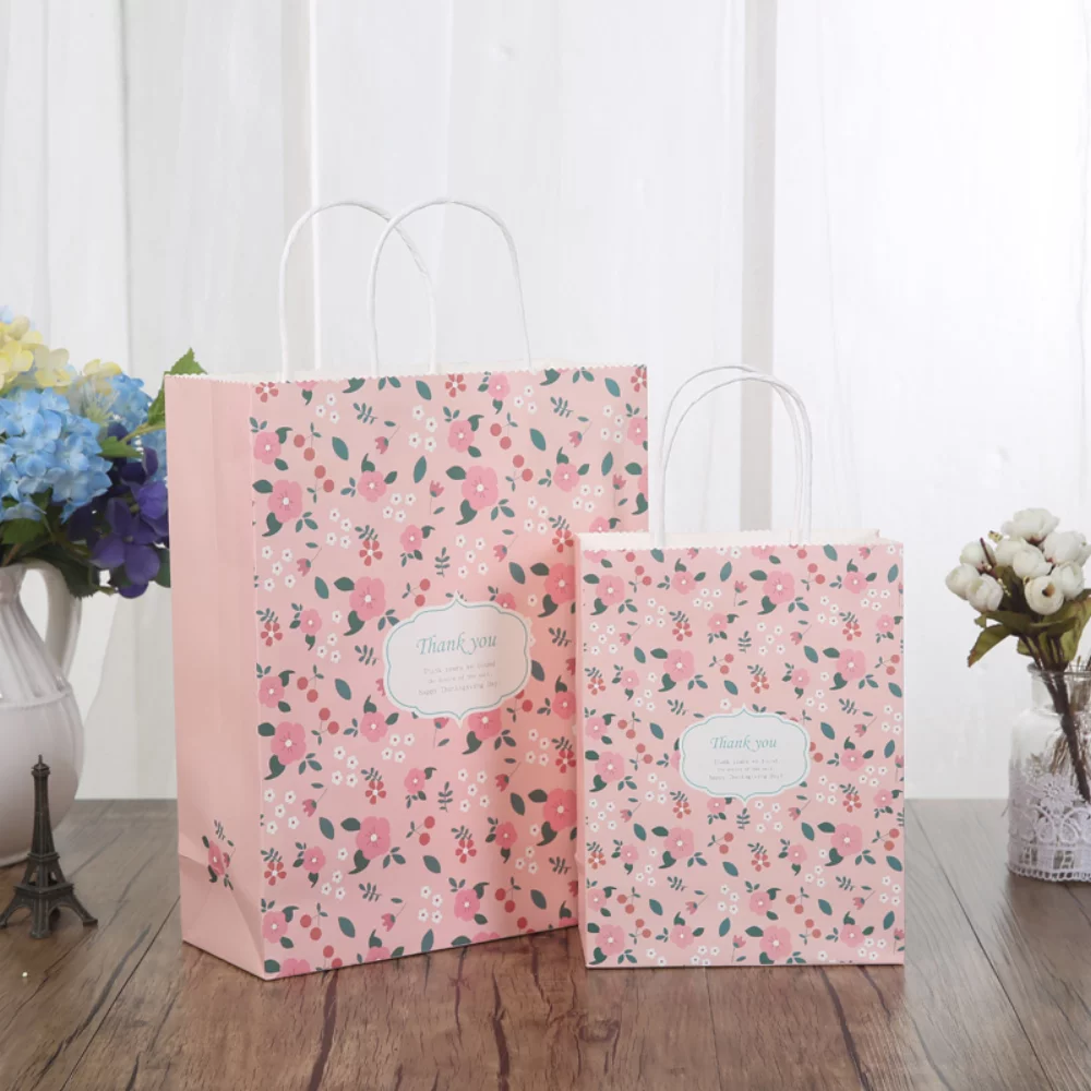 150g Kraft Paper bag with full color imprint on all sides (5.25*8.25*3.25")