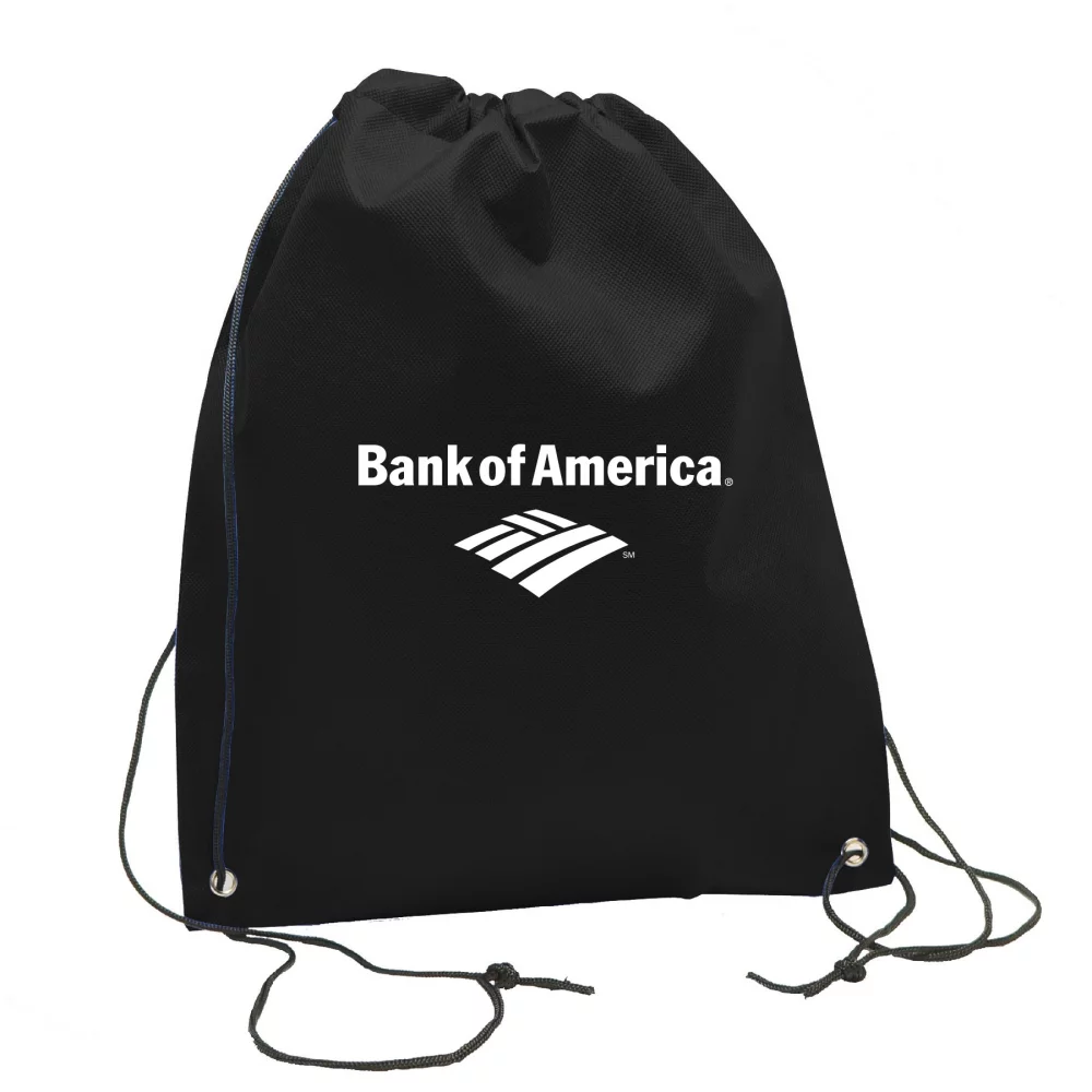 Non-Woven Drawstring Backpack Bag w/ Next Day Rush Service